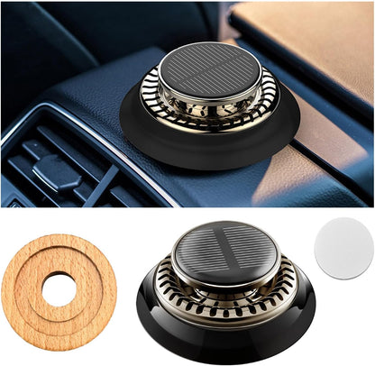 Car Air Freshener, Solar Energy Auto Rotating Diffuser with Fragrance, Aromatherapy Air Purifier for Car and Home, Vehicle Interior Scents Decor Accessories for Men Women (Black Cologne)