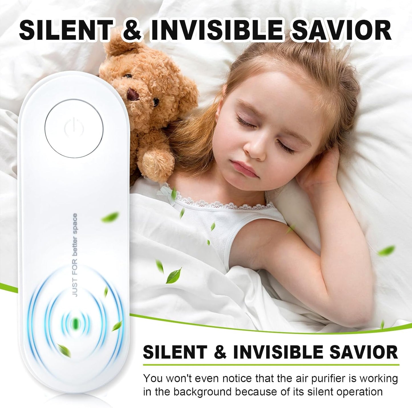 3PCS Air Purifier for Mold，Magair Air Purifier Plug in with Replacement Filter, Suitable For Bedrooms, Toilets, Closets, Pet Room